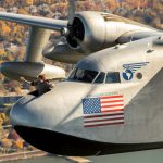 Grumman Albatross over Manhattan