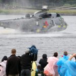 Prince William lands helicopter on water