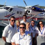 Canadian seaplane captain over Adriatic Sea