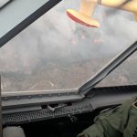 Forest fires photos from the cockpit in Portugal