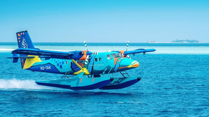 Flying Triggerfish seaplane on Maldives Islands