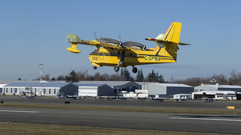 Viking CL-415EAF Enhanced Aerial Firefighter seaplane inaugural flight