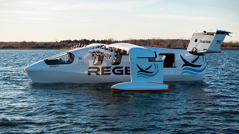 REGENT Viceroy all-electric seaglider prototype on the water